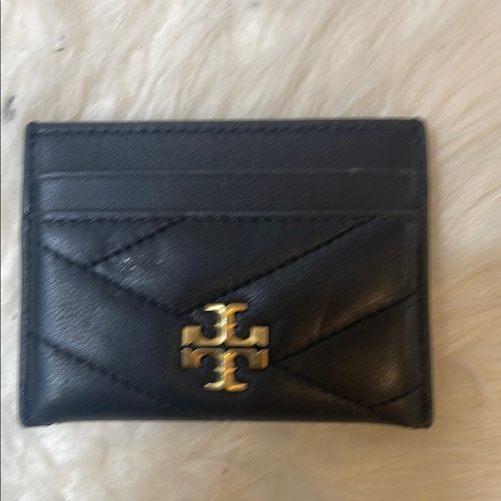 Tory Burch Black Leather Card Holder